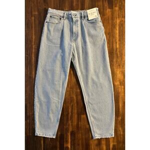 Abercrombie & Fitch Women's 10 30 x 27 Mom Jeans 80's High Rise Ankle Blue Denim